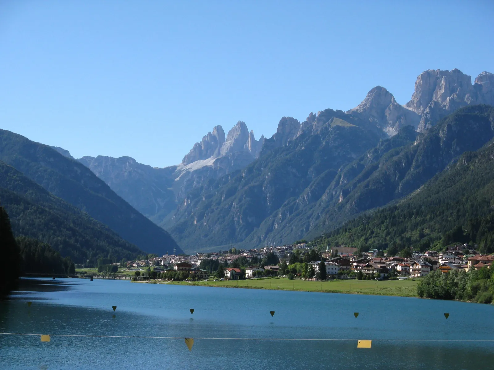 Lake Santa Caterina at Auronzo di Cadore under the Marmarole