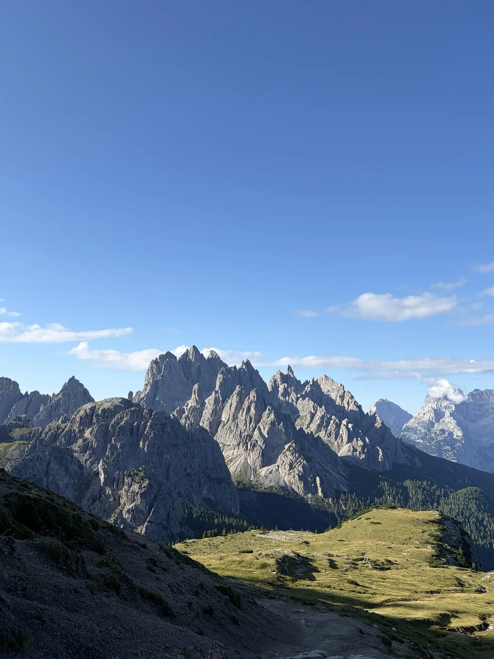 The Cadini di Misurina seen from the Tre Cime trail
