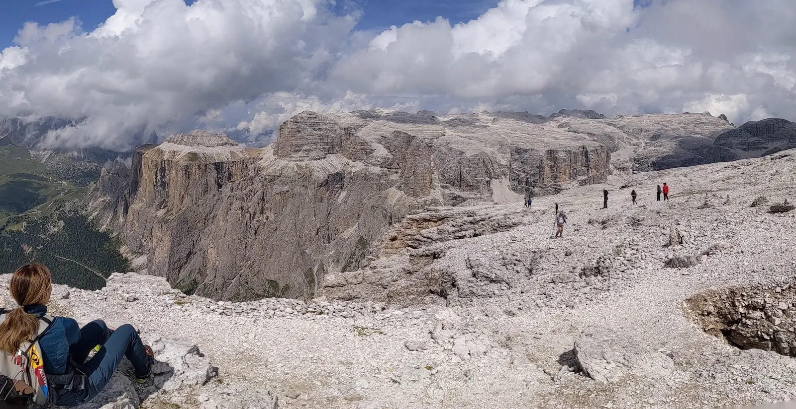 The Sella group plateau seen from the Pordoi terrace